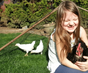 Eden and our chickens
