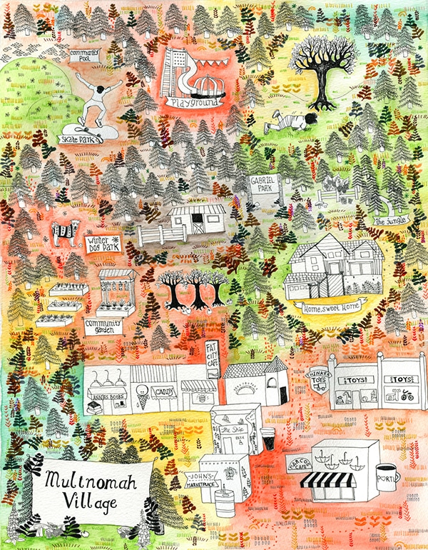 portland neighborhood Guide, multnomah village