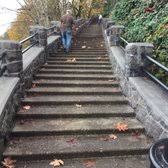 Historic stairs go up from the valley downtown area, to the neighborhoods above. There is also an elevator