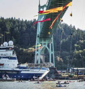 St Johns bridge activists