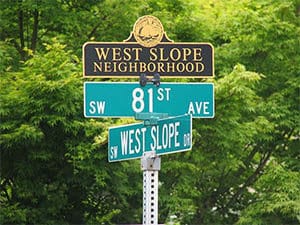 west slope neighborhood, beaveerton