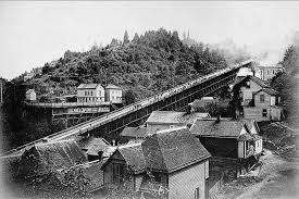 cable train going up the west hills