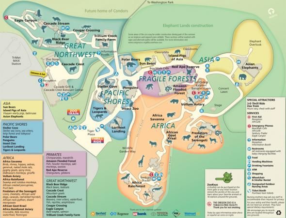 map of portland zoo